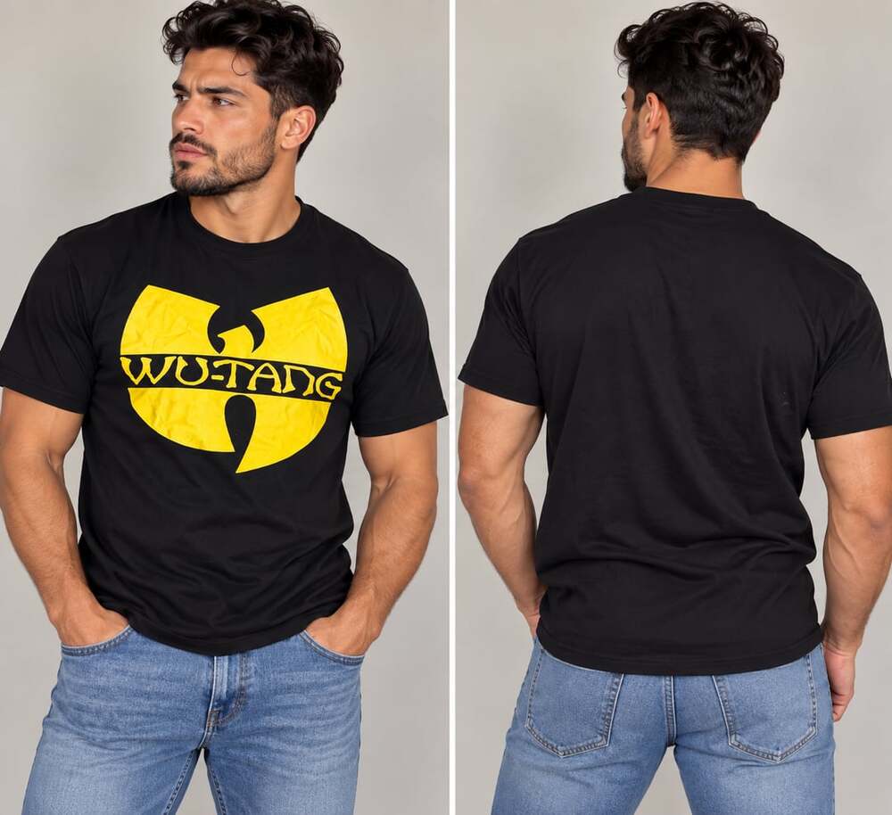 Wu-Tang Clan T-Shirt Size M Black Logo Hip Hop Rap Tee